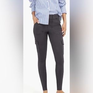 Spanx Stretch Twill Ankle Cargo Pants Washed Black - Size Small Petite